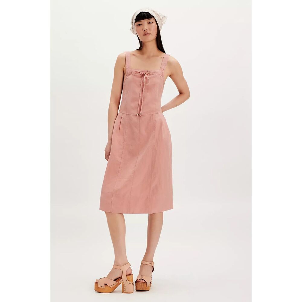 Free People Kaiber Midi Dress Dusty Rose Large NWT